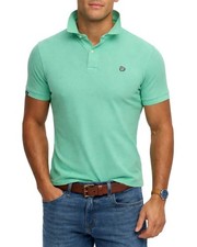 Image of Superdry Mens Vintage Destroy Polo Shirt Spring Bud Green