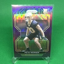 2021 Panini Prizm Pete Werner Purple Prizm Rookie /125 #391 New Orleans Saints