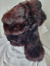 Vintage Russian Genuine Mink Fur Ushanka Cap Trapper Hat USSR EX CONDITION