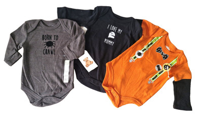 HALLOWEEN Baby Body 3 Stück - originell - Größe 62/68 - Neu mit Etikett