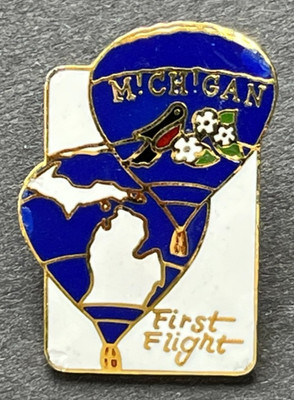 HEISSLUFTBALLON Pin Anstecker MICHIGAN ERSTFLUG