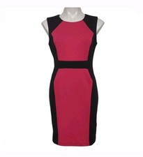 Calvin Klein Colorblock Dress Red And Black 8P
