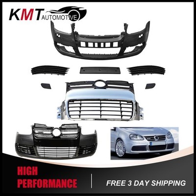 Front Bumper Cover Grille Kit Fits 2003-2008 Volkswagen Golf 5 VW MK5 R32 Style