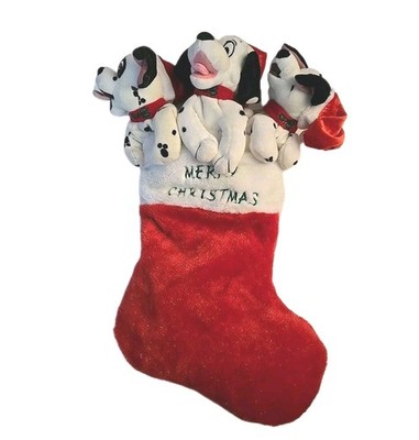 Disney 101 Dalmatians Christmas Stocking Lucky Domino Jewel Bean Bag Plush 