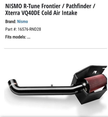 Nismo Cold Air Intake System for Nissan Frontier D40 V6 2018 - 2021
