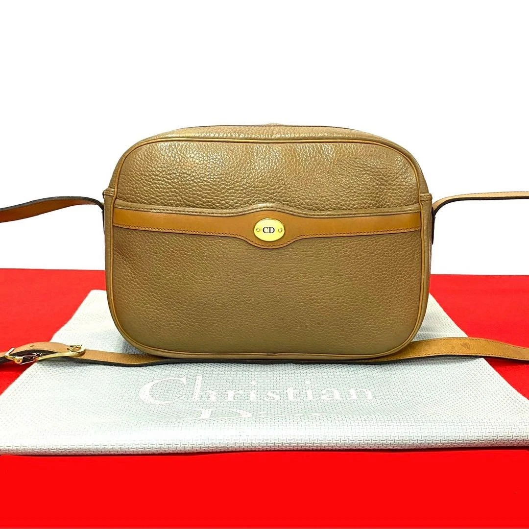 Sac bandoulière cuir marron logo Dior Extreme Beauty