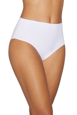 Ysabel Mora Elastic Cotton Maxi Panty - Knickers - Brief - White  - Nude