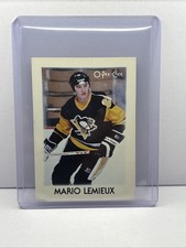 Mario Lemieux 1987 O-Pee-Chee Canadian Leaders Mini #23 Pittsburgh Penguin NHL