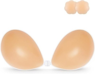 Niidor Strapless Bra Adhesive Backless Sticky Bra with Push Up Invisible Sili...