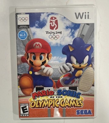 Mario & Sonic at the Olympic Games (Nintendo Wii, 2007) Complete With Manual 