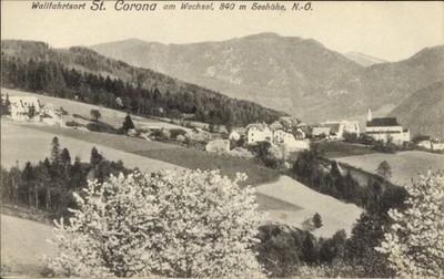 Ak St Corona am Wechsel in Niederösterreich, Gesamtansicht - 5000359