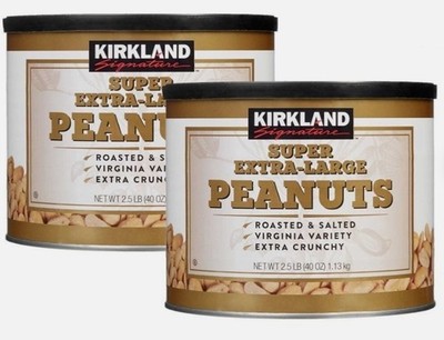 2 X Kirkland Signature Super XL VA Peanuts 2.5 LB, Total 5 Lb