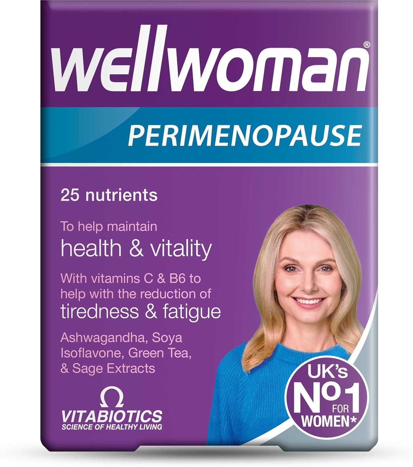 Wellwoman Perimenopause Supplements One-A-Day Multivitamin with Vitamins D3