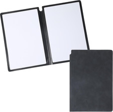 A5 Dry Erase Notebook Reusable Whiteboard Journal Portable PU Leather Folder Bla