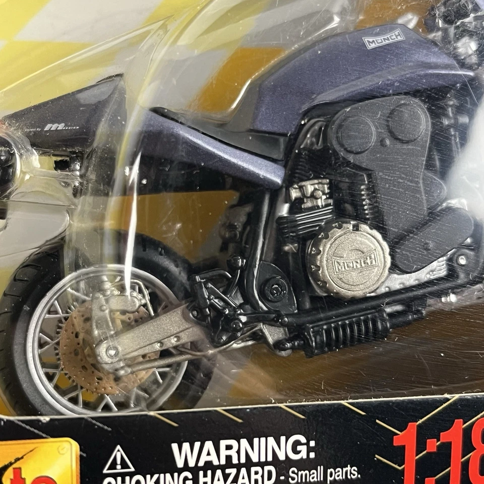 Maisto 1:18 Special Edition Gray Munch Motorcycle New - Image 4 of 4