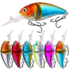 6pcs Crankbait Fishing Lures Hard Bait Swimba...