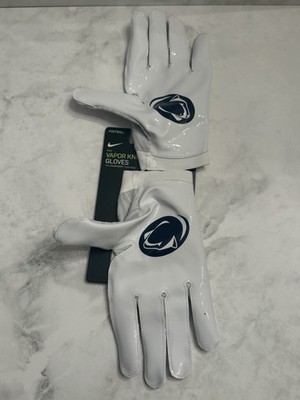 Nike Penn State Nittany Lions PE Vapor Knit 4 Football Gloves White Gray Sz 3XL