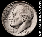 1955 Silver Roosevelt Dime - Choice Gem Brilliant Unc  Lustrous  #i7593