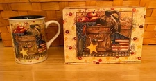 Legacy publishing group apples and birdhouse mug and recipe box set