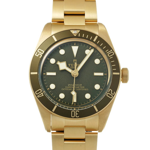 Tudor Black Bay 58 18K 79018V 39mm Yellow Gold Green Wristwatch #WW4474