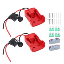 Battery Adapter Converter for 18V Battery with Wire Terminal, 2 Set 24pcs, Red