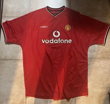 AUTHENTIC UMBRO MANCHESTER UNITED 2000-2002 HOME SOCCER FUTBOL JERSEY 2XL