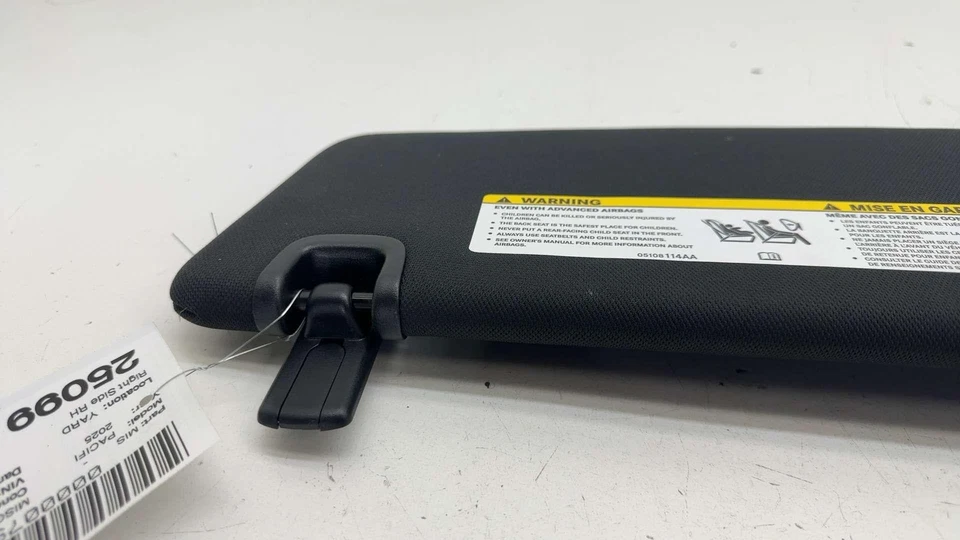 ⭕ 2017-2025 Chrysler Pacifica Front Passenger Side Windshield Sun Visor Right RH Foto 3 de 4