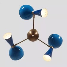 1950's Mid Century Modern Brass Italian Wall Sconce Stilnovo Wall Fixture Light