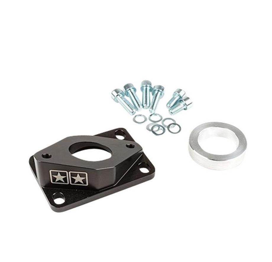 Pipe d'admission 34mm ellipse augmente le flux des moteurs AM6 Derbi Stage6 noir