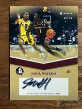 JAMIR WATKINS 2024-25 ONIT Florida State Basketball On Card GOLD SP AUTO # /75