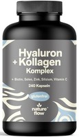 Hyaluron + Kollagen Komplex - 240 Kapseln - Mit Biotin, Zink & Vitamin C