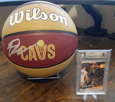 2017 Panini Donovan Mitchell RC & Cavs Basketball both Hard Signed Auto w/ COAs