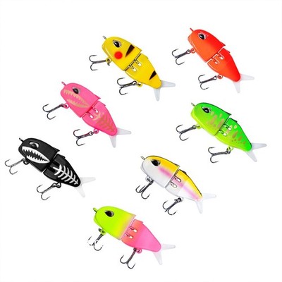 7 Pack Mini Glide Bait, Raptor Glide Bait, Swimbait Fishing Lures for Freshwater