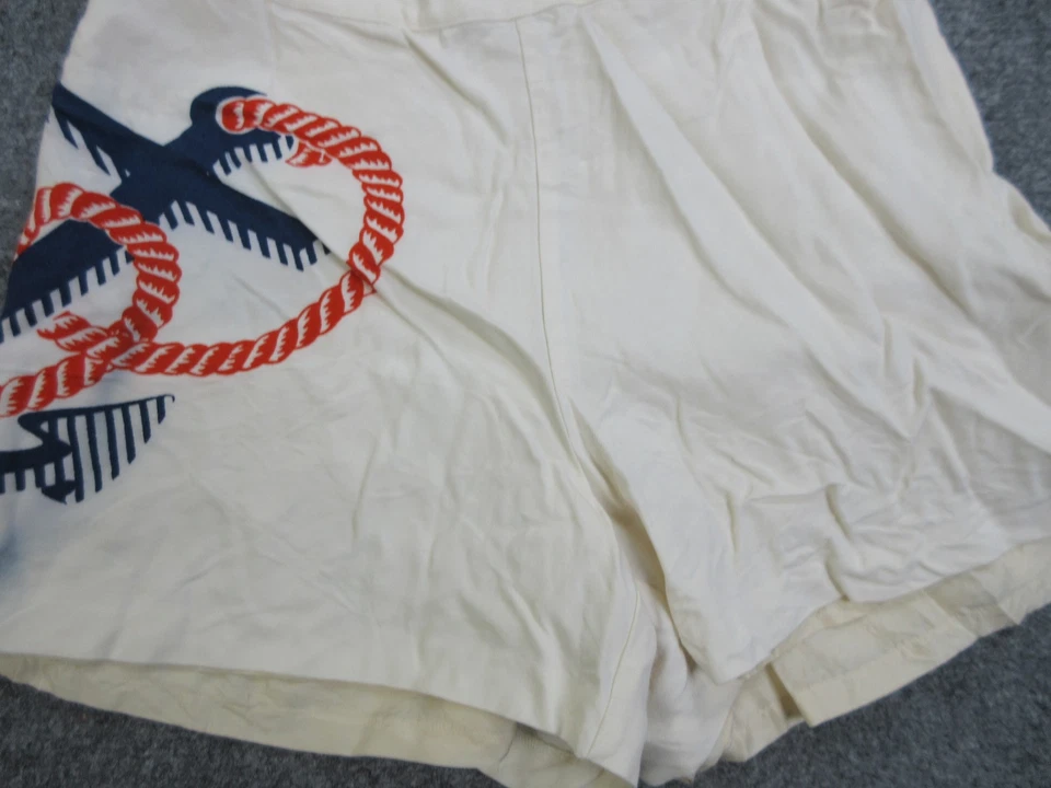 Ralph Lauren Shorts Womens 12 Nautical Anchor Rope Print Silk Lined Viscose - Image 3 of 4