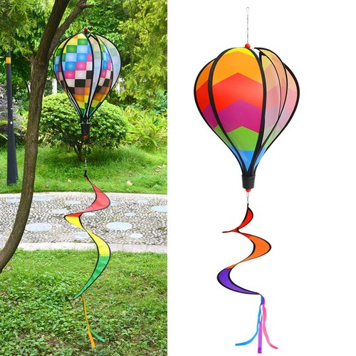 Hot Air Balloon Wind Spinner Windmill Twister Hanging Outdoor Garden Decor