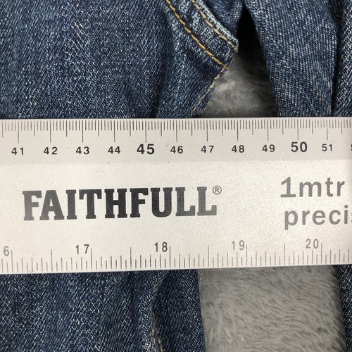 All Saints Jeansjacke Herren Medium Dunkelblau Washed Distressed Freizeit - Bild 10 von 13