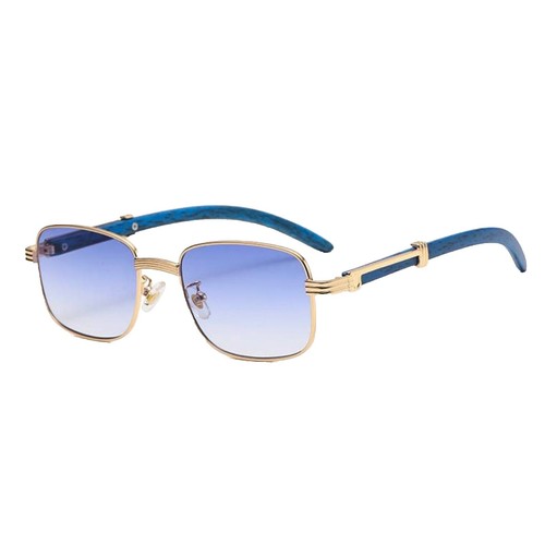 Loewe Men Sunglasses Gold Blue Leather Brown Gradient Square LW40006U 33G Loewe Men Sunglasses Square LW40006U 33G NEW AUTHENTIC main image 3