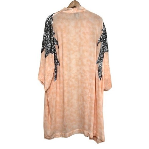 Kimono femme haute tribu hippie taille XL pêche paillettes ouvert devant festival boho - Photo 6 sur 10