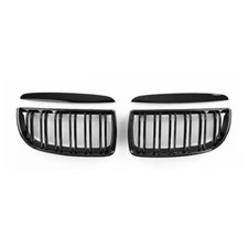  Nieren Grill Kühlergrill GLANZ SCHWARZ Doppelsteg für BMW 3er E90 E91 vor 2008
