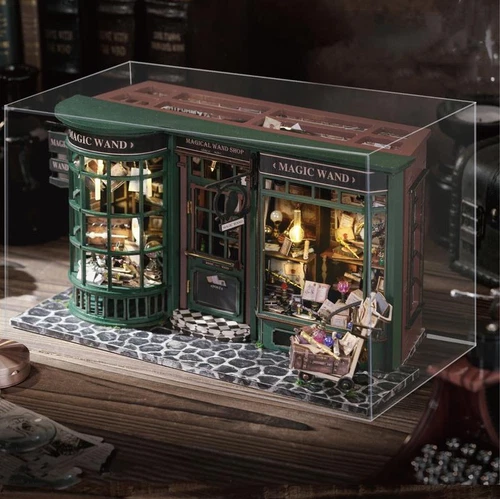 Casa de muñecas mágica hágalo usted mismo kit de casa en miniatura, tienda de madera casa de muñecas con muebles - Imagen 2 de 21