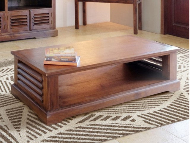 Clearance Bali Teak Coffee Table With Low Shelf Tt040 For Sale Online Ebay