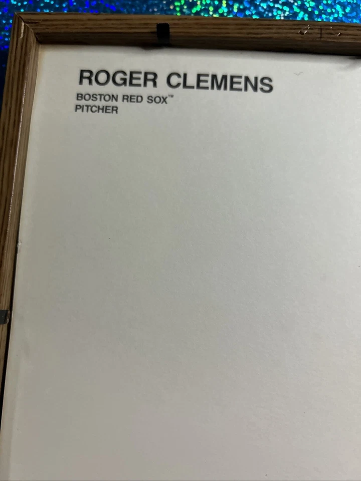 Original 1989 ROGER CLEMENS MLB Framed Photo - Barry Colla W/ Card - Image 3 of 4