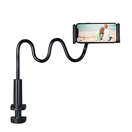 Soporte universal para celular con clip ajustable para mesa o cama