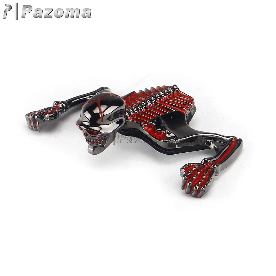 7 in Headlight Visor Fender Ornament Evil Skull Skeleton For Harley Dyna Touring - Image 4 of 4