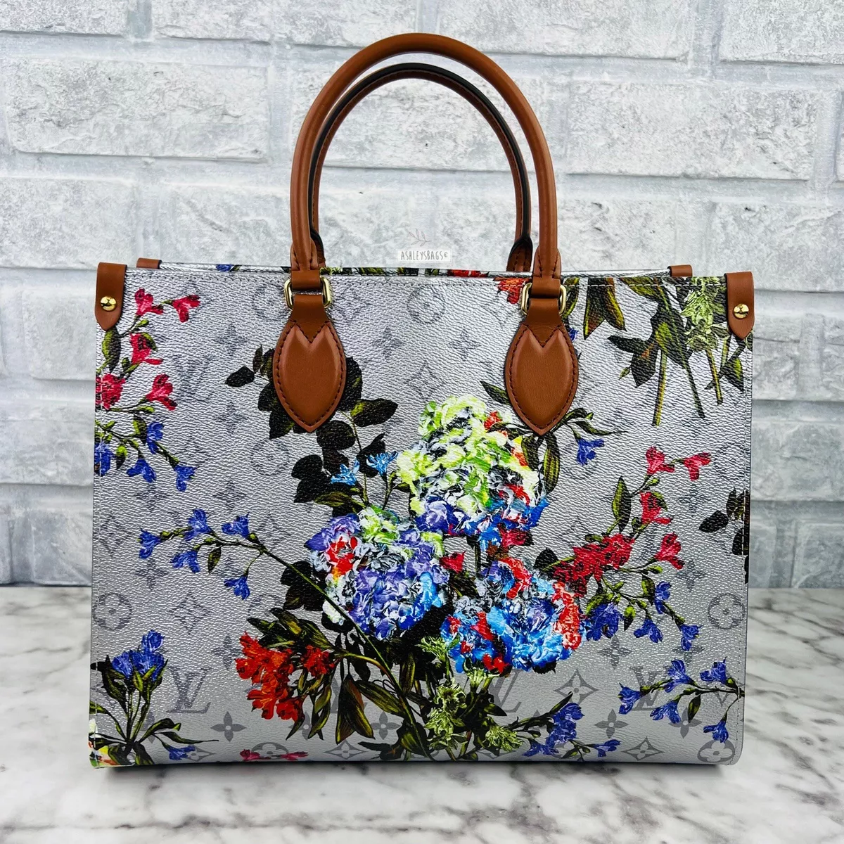 Louis Vuitton Loop Bag Floral Pattern Blue in Coated Canvas/Leather with  Gold-tone - US