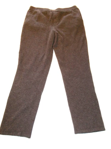 Naadam Light Brown Cashmere Pants LUX Old Money Look Pockets Sz L