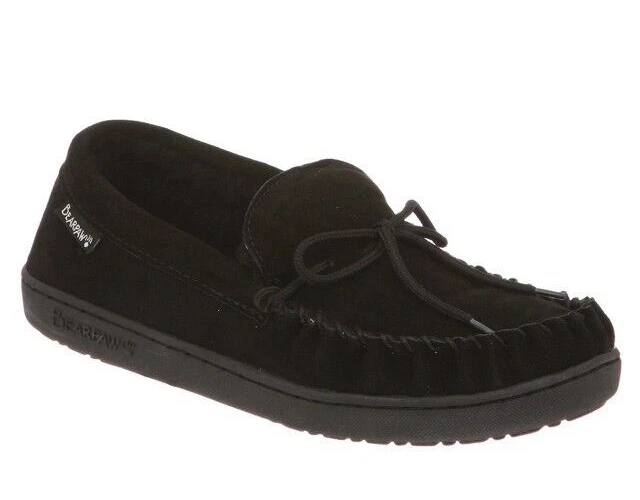 Zapatillas de gamuza BEARPAW marrón o negro para hombre MOC II zapato piel de oveja cómodas nuevas en caja Foto 2 de 4