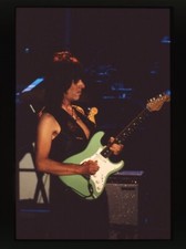 Jeff Beck playing Stratocaster guitar in concert Original Transparency Stamped