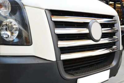 Edelstahl Kühlergrill Leisten passend für VW CRAFTER I VOR-FACELIFT | 2006-2011