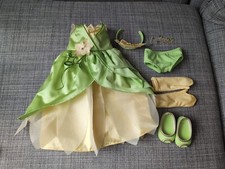 Tiana Princesa y Rana Meet Conjunto Zapatos de Vestir Disney Chica Americana Muñeca Ropa